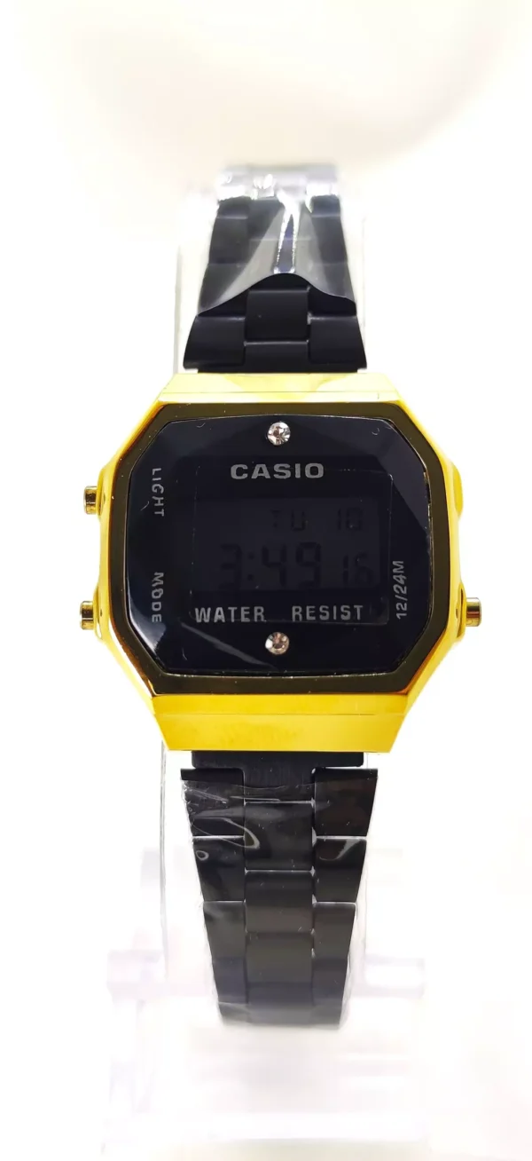 Relógio Casio Vintage mini preto dourado feminino a prova dagua - Image 5