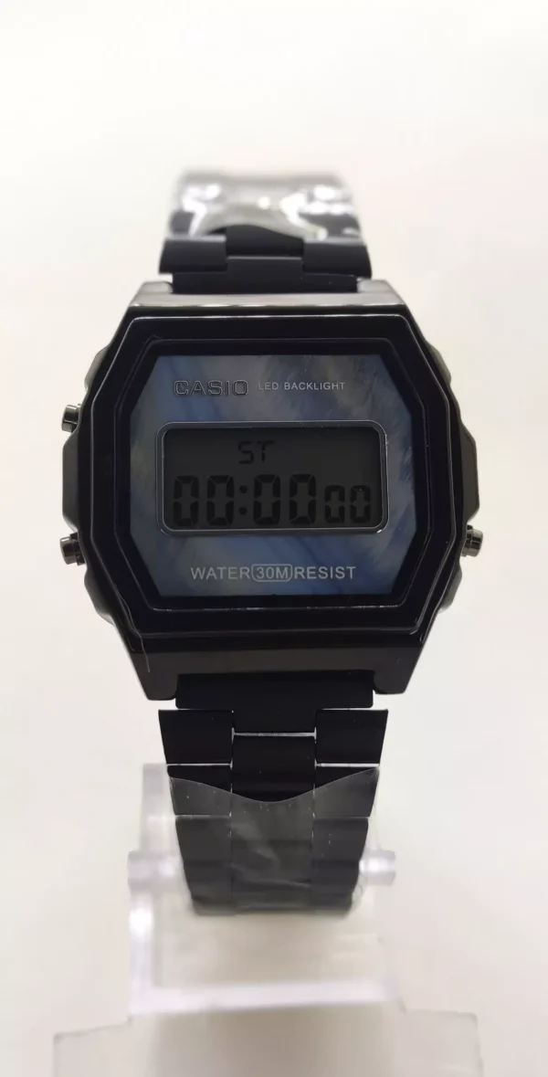 Relógio Casio Vintage global preto unissex feminino a prova dagua