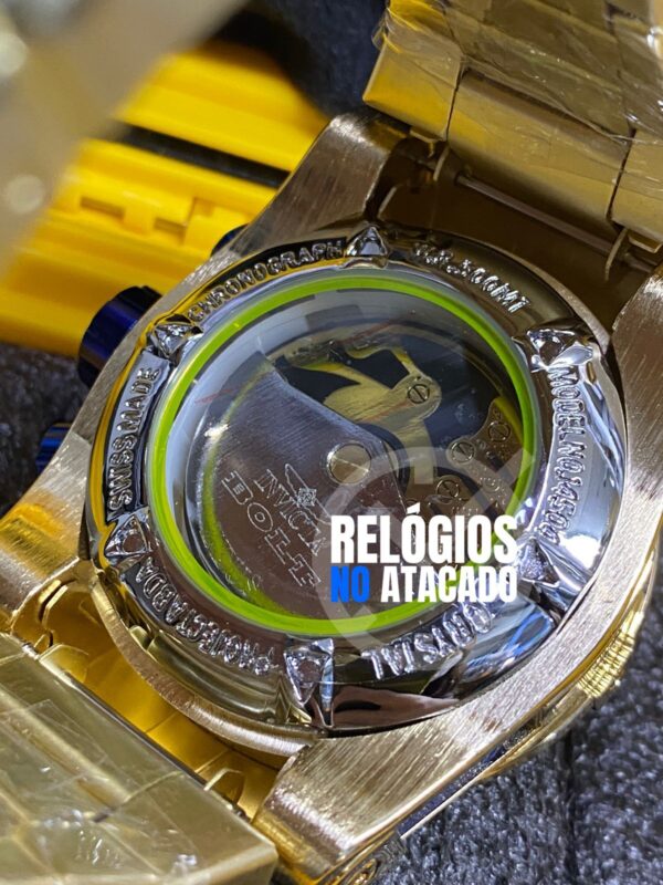 Relógio Masculino Invicta Zeus X Dourado Branco pulseira de aço - Image 4